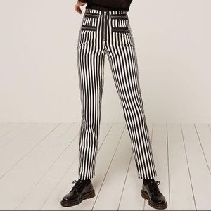 Reformation Alcatraz Stripe Zipper Pant 8